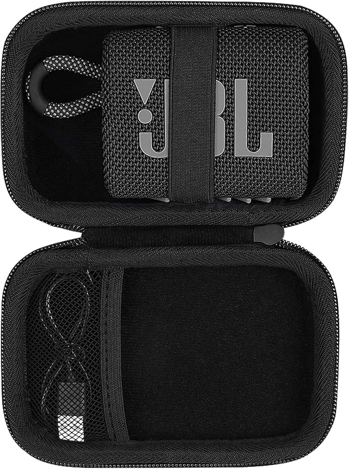 co2CREA Hard Travel Case for JBL GO 4 / JBL GO 3 / Go 3 Eco Portable Bluetooth Speaker (Box Only) (Black) - Image 1