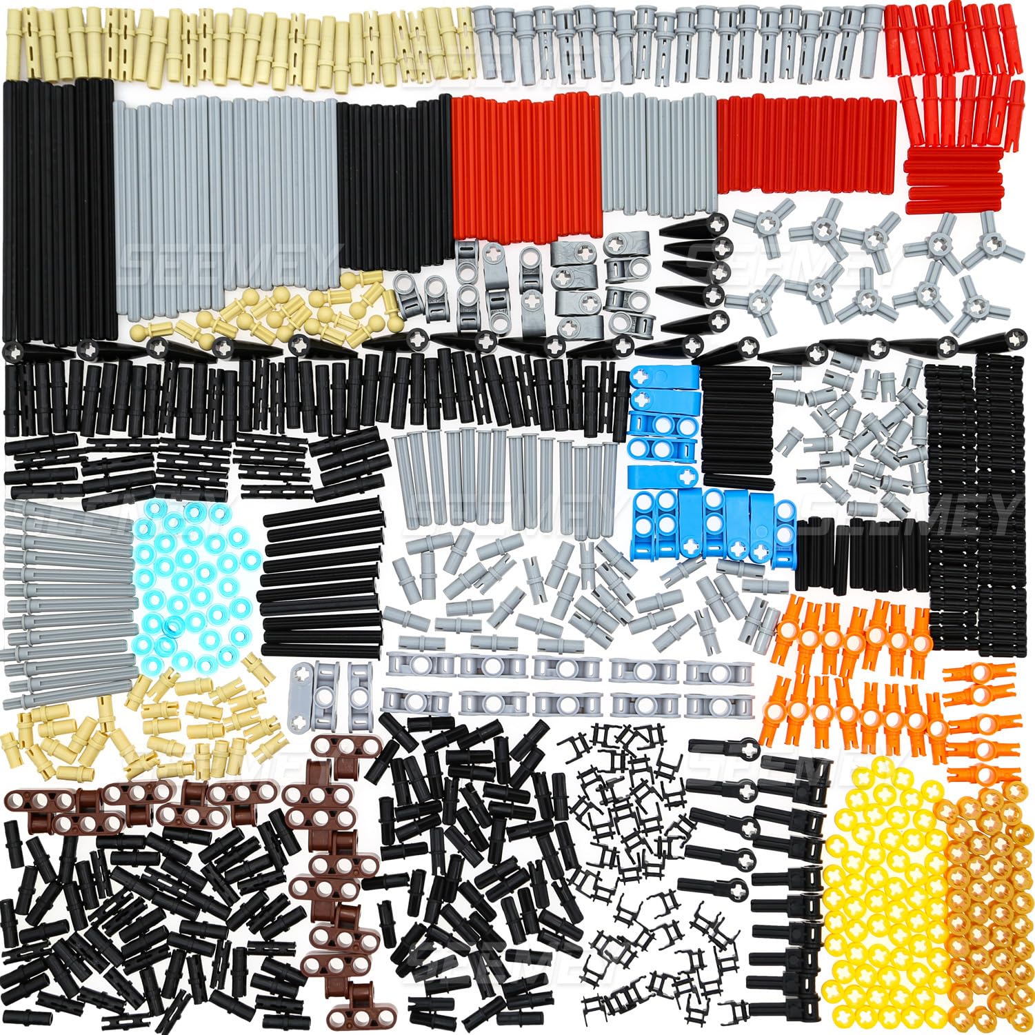 SEEMEY 884 Pcs Axle Chain Link Connectors Compatible with Lego Technic Parts - Image 1