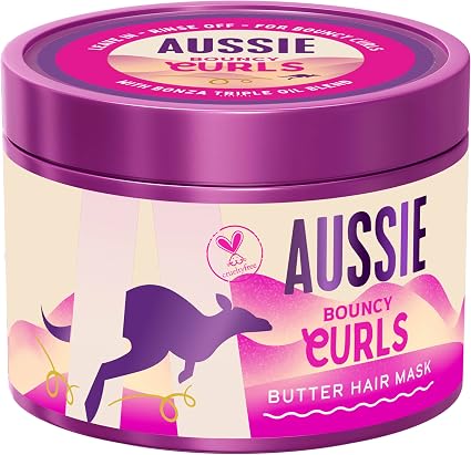 Aussie Bouncy Curls Butter Hair Mask 500 ml, For Detangling, Nourishing and Deep Moisturizing Curly and Wavy Hair - Image 1