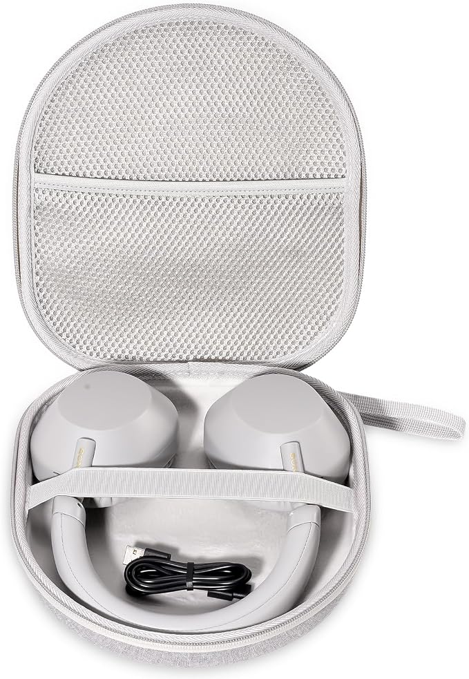 ProCase Case for JBL Tune 520BT 510BT 720BT 760NC 770NC/ JBL Live 770NC/ JBL T500BLK/ BERIBES/Bose QuietComfort SC/Soundcore Q20i Headphones Universal Carrying Case – Grey - Image 1