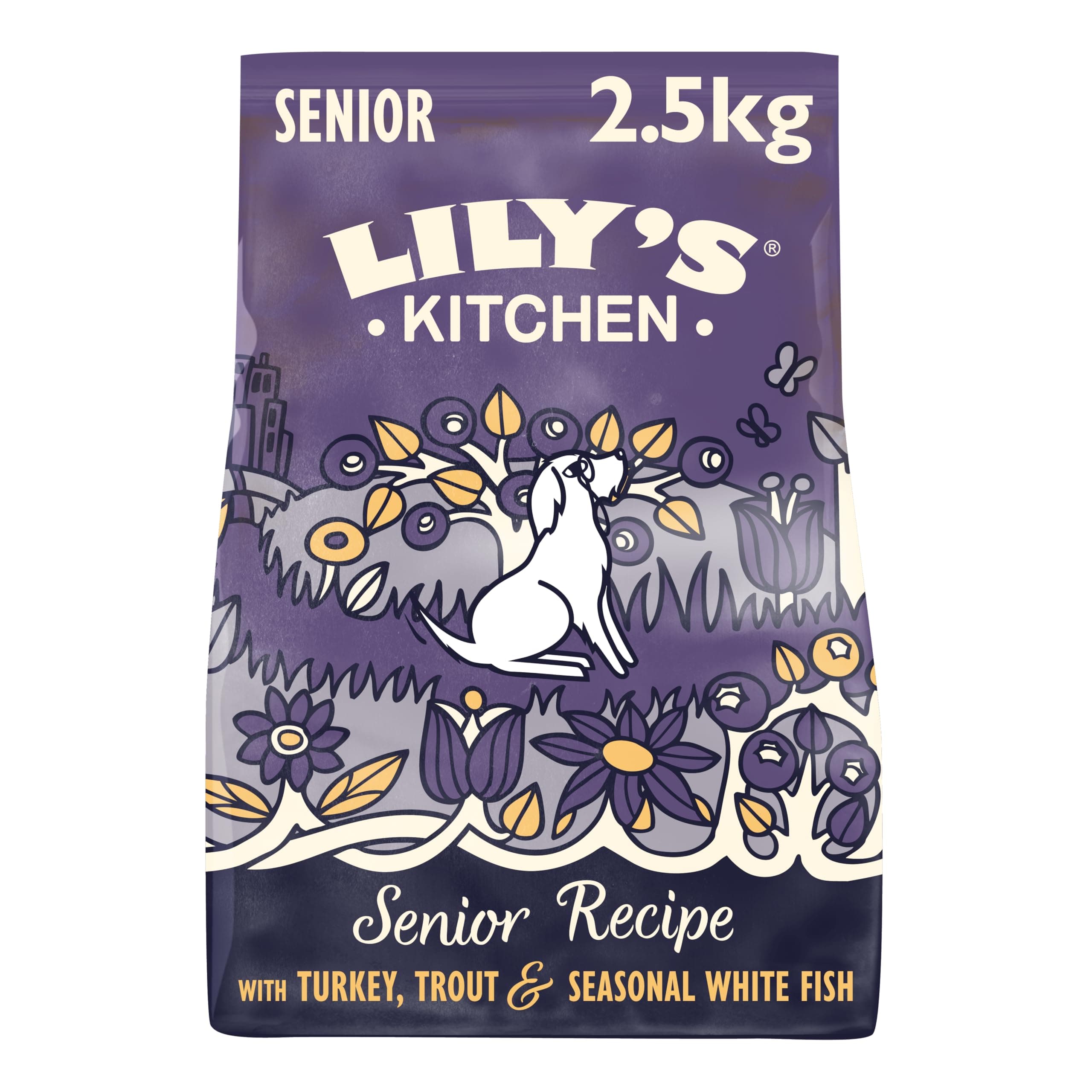 Lily's Kitchen Made from Natural Ingredients Dry Food for Senior Dogs Turkey & Trout Complete Nutrition 2.5kg Bag
