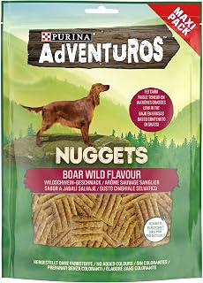 PURINA ADVENTUROS Nuggets | Friandises pour Chien Adulte| Faible teneur en matières grasses, Texture rugueuse, Riches en protéines animales | Arôme Sauvage Sanglier | Sachet | Lot de 4 x 300 g - Image 1