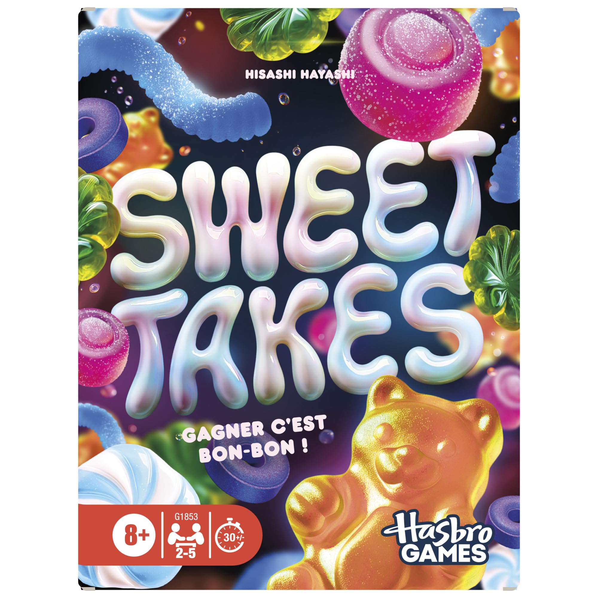 Hasbro Gaming Sweet Takes, Card Game - French Version, Strategic Board Game for Kids, Teens and Adults, Fast and Fun Family Game on the Theme of Sweets, Board Games - Image 1