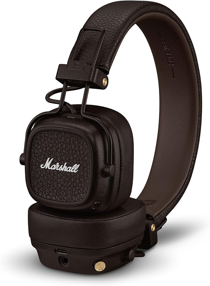 Marshall Major V Supra-Ear Bluetooth Headphones, Wireless Headphones, Foldable, Over 100 Hours Wireless Battery Life, Brown - Image 1