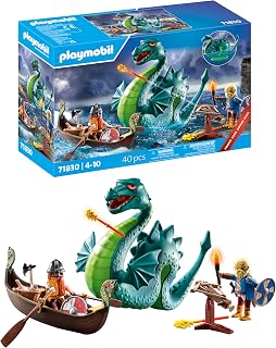Playmobil | Viking avec Monstre Marin | Jouet éducatif dès 4 Ans | Coffret de Jeu imaginatif | Figurine Dragon & Drakkar | Stimule la créativité | 71830 - Image 1