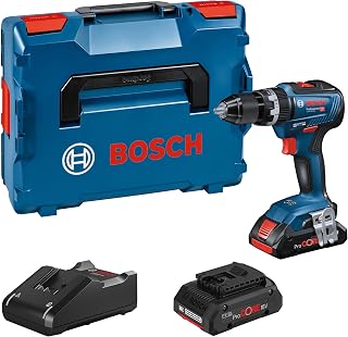 Bosch Professional 18V System perceuse-visseuse à percussion sans-fil GSB 18V-55 (couple max. 55 Nm, avec 2 batteries ProCORE18V 4.0Ah, chargeur rapide GAL 18V-40 Professional, L-BOXX) - Image 1