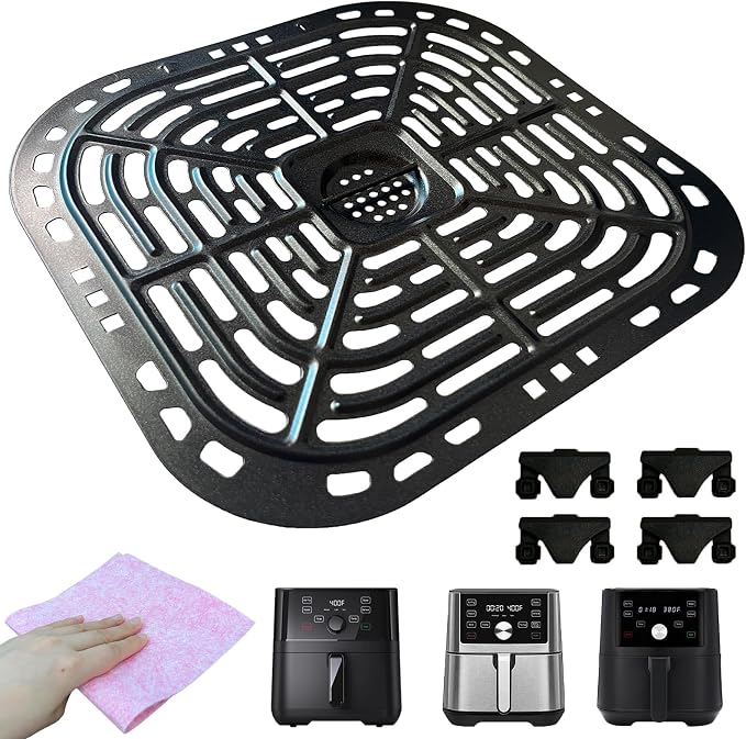 6QT Air Fry Pan for Instant Pot Vortex Plus 6QT XL Air Fryer Updated Grid Tray Insert Grid Grid for 6QT Instant Fryers, Switches to - Image 1