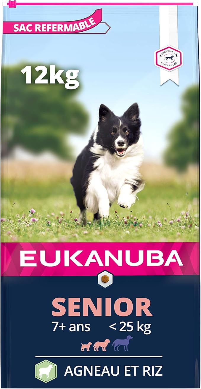 Eukanuba Senior Adult Dry Food for Small and Medium Breed Lamb&Rice 12kg - Image 1