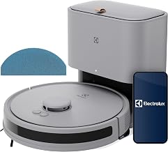 Electrolux Aspirateur Robot avec Navigation Lidar, Aspiration Puissante 4000Pa et Lavage 2-en-1, Vidage Automatique de la Poussière, 140 Min d'Autonomie, Détection des Obstacles, ER71UW2UG, Gris - Image 1
