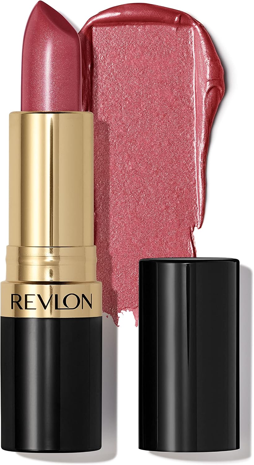 REVLON Rouge à lèvres Super Lustrous Pearl, Formule crémeuse pour des lèvres douces et pulpeuses, Sensation d'hydratation, 610 Gold Pearl Plum, 4,2g - Image 1