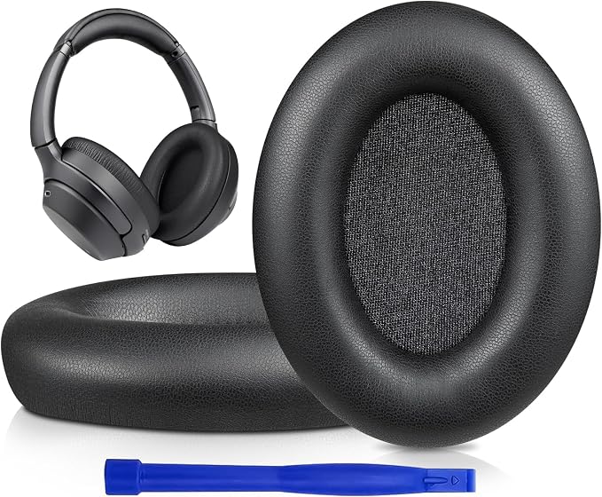 SOULWIT Soft Leather Protein Foam Cushion Pads for Sony WH-1000XM3 (WH1000XM3) Over-Ear Headphones, with Noise Insulation Memory Foam, Extra Thickness - Image 1