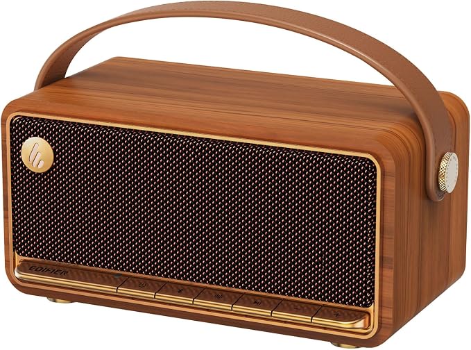 Edifier MP330 Portable Bluetooth Speaker Hi-Res, 40 W RMS, Dual Stereo Pairing, 360° Sound, 19h Autonomy, Bluetooth 6.0 & Multipoint, Compact Design for Indoor/Outdoor Use – Brown - Image 1