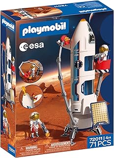 Playmobil Space Fusée de Recherche martienne de l'ESA, Fusée modulaire avec Rampe de Lancement et 2 astronautes, Jeu Spatial de Haute qualité, À partir de 4 Ans, 72011 - Image 1