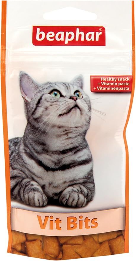 BEAPHAR VIT-Bits Vitamin Enriched Cat Treats – Complementary Food – Contains Taurine – Provides Wellness and Vitality – Resealable Bag with Zip – 35 g - Image 1