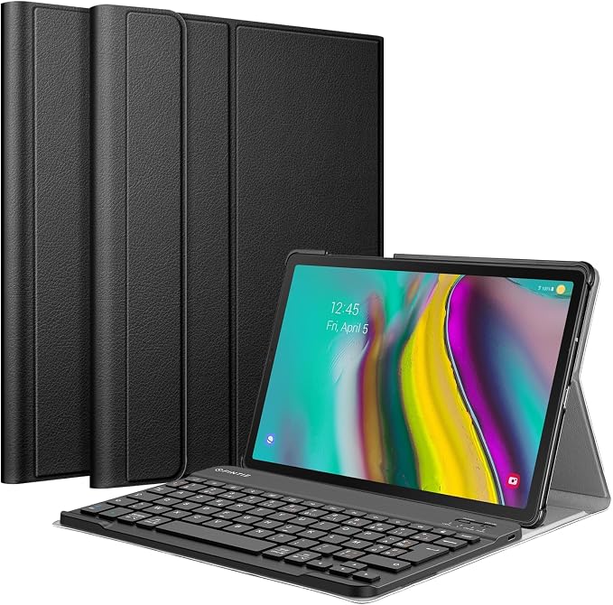 FINTIE Keyboard for Samsung Galaxy Tab S5e 10.5 Inches 2019 (SM-T720 / SM-T725) – Detachable Wireless Bluetooth Keyboard Multi-Position Protective Case, Black - Image 1