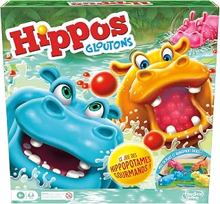 Hasbro Gaming Hippos Gloutons, Jeu De Plateau Pour Enfants et Famille, Avec Chargement Automatique Des Billes, Idées Cadeaux d'Anniversaire, De 2 À 4 Joueurs - Image 1