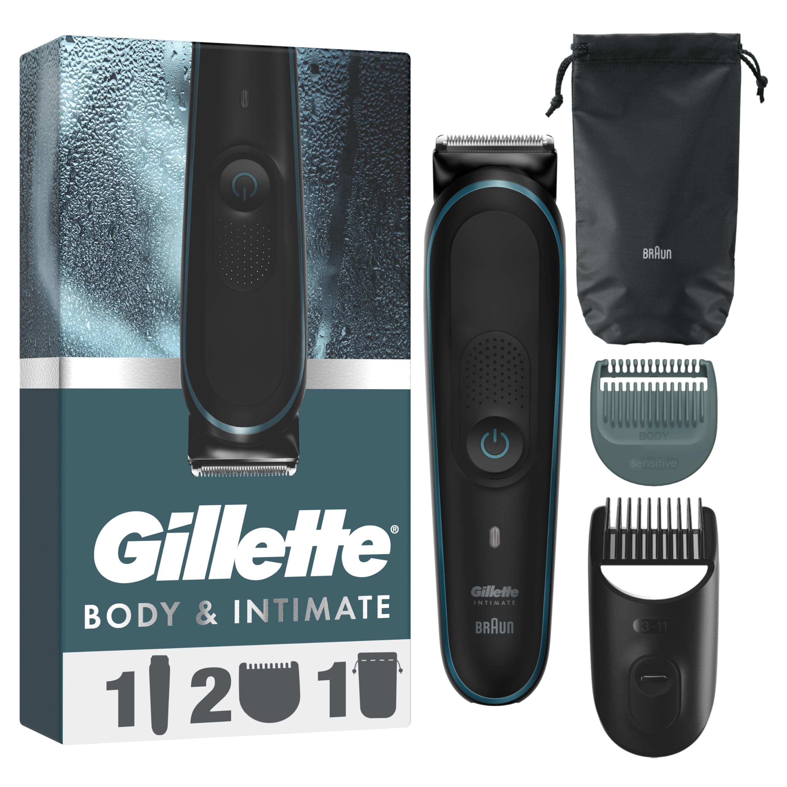 Gillette Initmate I5 Men's Electric Trimmer for Shaving Intimate Areas and Pubic Hair Soft with Sensitive Skin, Waterproof, Wireless, Wear-resistant Blades No Need for Replacement - Image 1