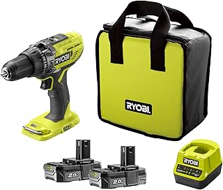 Perceuse-visseuse à percussion RYOBI 2 vitesses 18V ONEPLUS - Batteries LithiumPlus 2x 2,0 Ah R18PD3-220S - Image 1