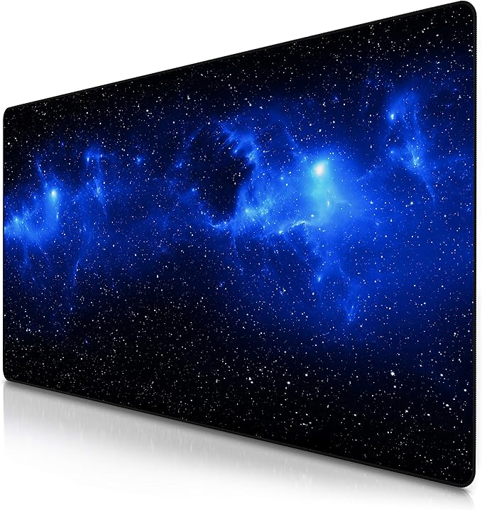 TITANWOLF - XXL Gaming Mouse Pad 1200x600mm - Oversized Table Mat Extra Large XXXL – Accuracy and Speed - for Roccat Razer Logitech Mouse and Keyboard – Black Stars Cosmos Pattern - Image 1