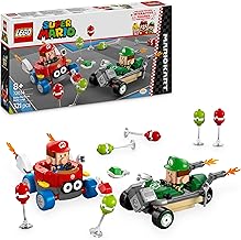 Super Mario: Mario Kart - Baby Mario vs. Baby Luigi Toy Set, with 2 Collectible Nintendo Character Figures and 2 Cars, Birthday Gift Idea for 8 Plus Year Old Boys, Girls and Gamers 72034 - Image 1