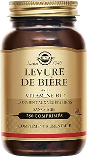 Solgar Levure de Bière - Beauté et Vitalité - Enrichie en Vitamine B12 - Hautement concentrée - Complément Alimentaire - Flacon de 250 comprimés - Image 1