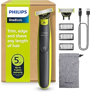 Philips OneBlade 360 Genuine Electric Beard Trimmer and Shaver, 2x 360 Blades, 3x Beard Combs (1.3.5 in), QP2724/31 - Image 1