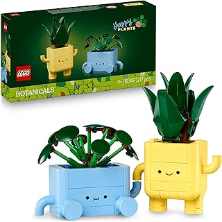LEGO Botanicals Petites Plantes Souriantes - Jouet - Loisirs Créatifs - 2 Plantes Artificielles, 2 Pots de Fleurs Colorés & Visages Interchangeables - Cadeau Nature pour Fille dès 9 Ans & Ado 10349 - Image 1