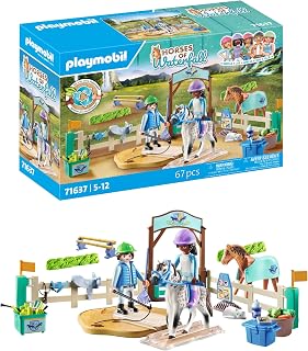 71637 Riding School - Horses of Waterfall - Including Turntable, Horse and Various Riding Accessories - From 5 Years - Image 1