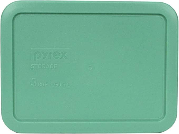 Pyrex 7210-PC Rectangular 3 Cup Storage Lid for Glass Dish (1, Light Green) Pyrex - Image 1