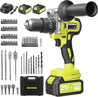 DEWINNER Perceuse Visseuse Sans Fil 21V Pour Batterie Makita 2 Batteries 4.0Ah,130Nm Max Brushless Visseuse Devisseuse Sans Fil avec 76 Accessoires et Valise,20+3 RéGlages de Couple,2 Vitesses,LED - Image 1