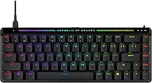 ASUS ROG Falchion Ace HFX - Analog Gaming Keyboard 65% (Official Team Vitality Equipment, ROG HFX Magnetic Switches, 8000 Hz Polling Rate, Rapid Trigger Rocker, Dual USB-C, AZERTY) - Image 1
