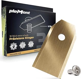 30 Pcs Plemont Titanium Blades for Husqvarna Automower - Universal Replacement Robot Blade for Husqvarna & Gardena Lawnmowers - Rachange Trimmer Blade - Robot Mower Accessories - Image 1