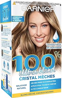 Garnier 100% Ultra Blond Kit de Balayage Éclaircissant - Application au Bonnet et Crochet - Cristal Mèches - Image 1