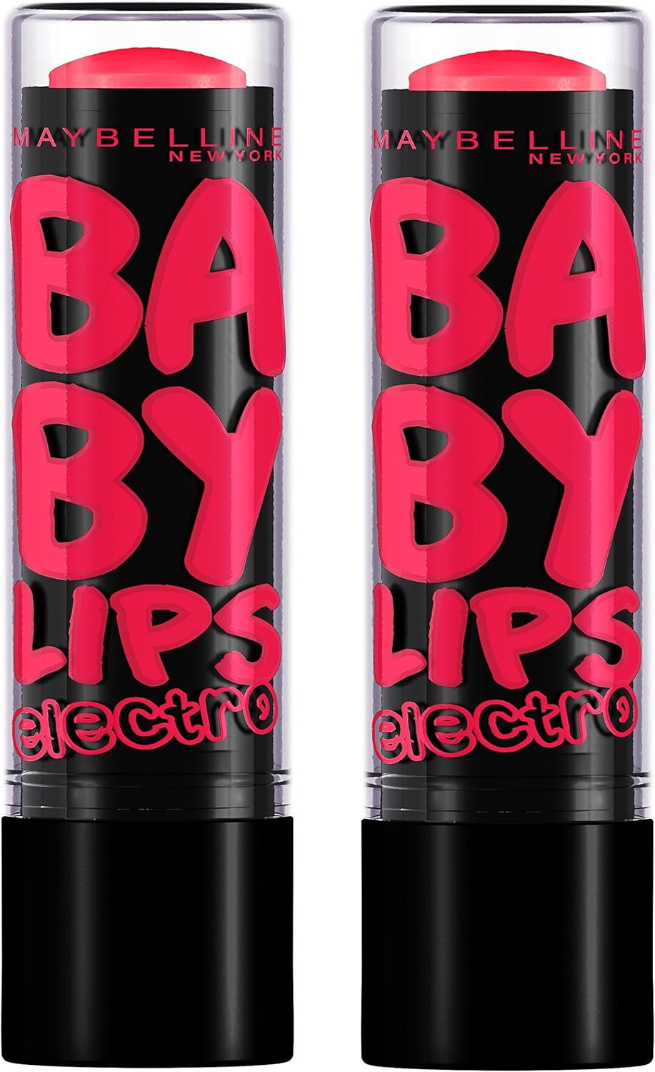 Gemey Maybelline Baby Lips Electro 6 Lip Balms Strick à Rose – Pack of 2 - Image 1