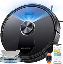 Proscenic Q10 Aspirateur Robot,8000Pa 200Mins Robot Aspirateur Laveur avec Serpillière,Navigation Lidar,Multi-étage Cartographie,Évitement d'obstacles,Silencieux,pour Poils Animaux Tapis Sols Durs