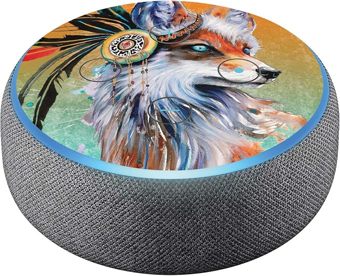 Head Case Designs sous Licence Officielle Pixie Cold Renard Animaux Vinyle Autocollant Peau Autocollant Compatible avec Amazon Echo Dot (3rd Gen) - Peau Uniquement Echo Dot (3rd Gen) n'est Pas Inclus - Image 1