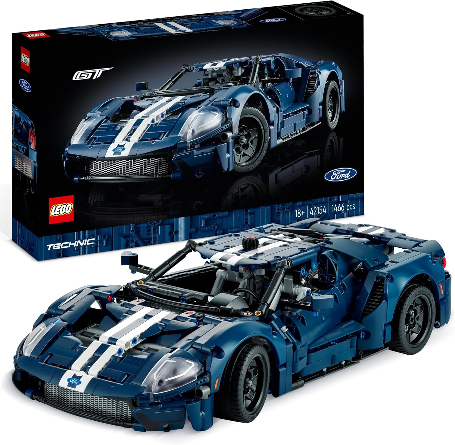LEGO 42154 Technic Ford GT 2022, Maquette de Voiture pour Adultes à Construire, Échelle 1:12 avec Caractéristiques Authentiques, Set de Collection Avancé - Image 1