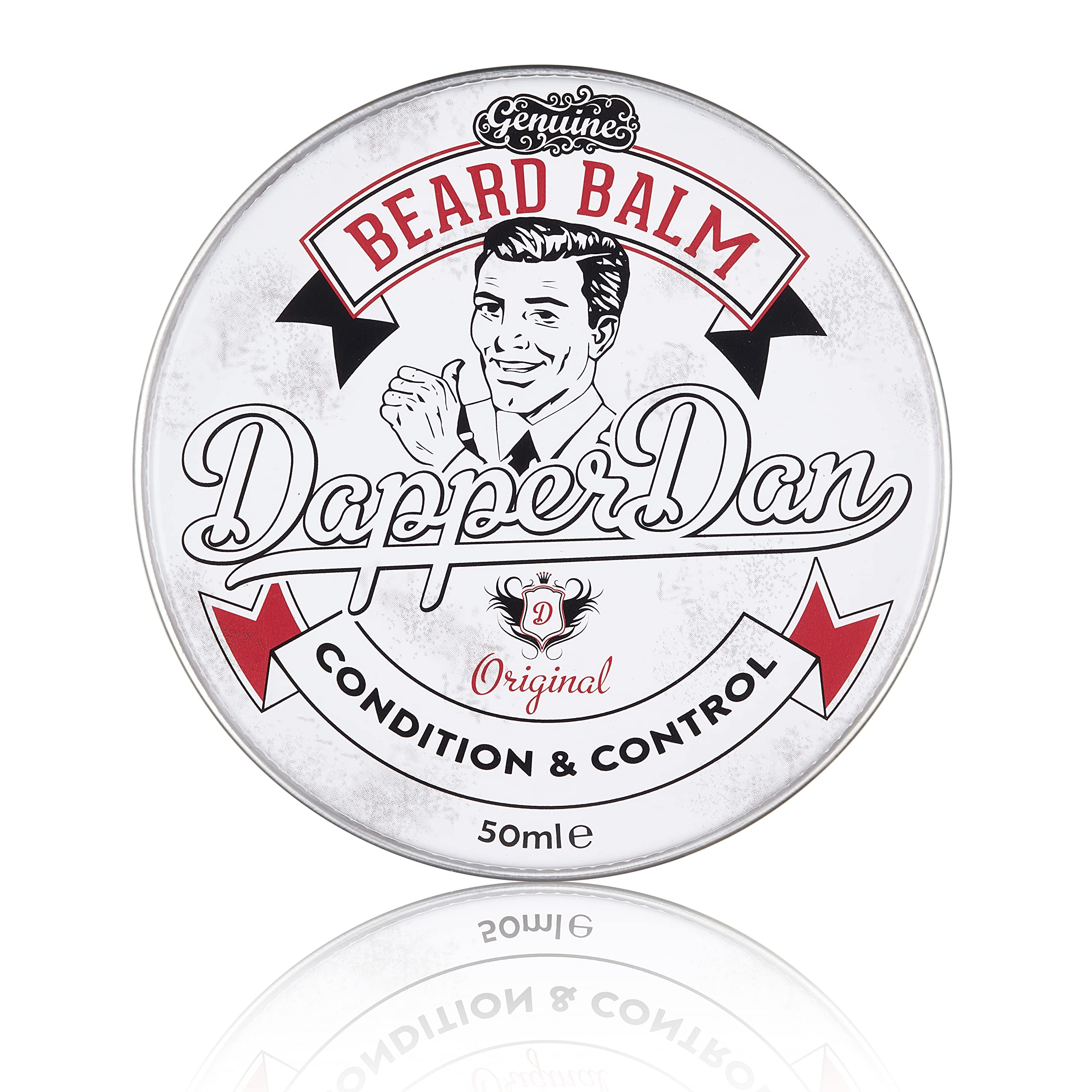 Dapper Dan Nourishing Beard Balm, Blend of Essential Oils and Waxes for Sculpting, Styling and Nourishing Moustaches and Beards, Vanilla and Raspberry Fragrance, 1 x 50ml - Image 1