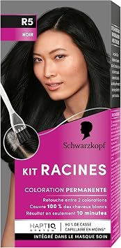 Schwarzkopf - Roots Kit - Permanent Hair Roots - Enriched with a nourishing oil - White Hair Coverage - Touch-Up Between 2 Colourings - Black R5, 1 Unit (Pack of 1) - Image 1