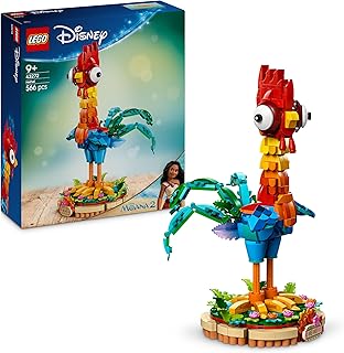 LEGO ǀ Disney Vaiana 2 Heihei - Jouet de Construction & Décoration Intérieure - Figurine d'Animal avec Tête Pivotante, Ailes Mobiles, Queue de Plumes & Support - Cadeau d'Anniversaire pour Fille 9 ans - Image 1