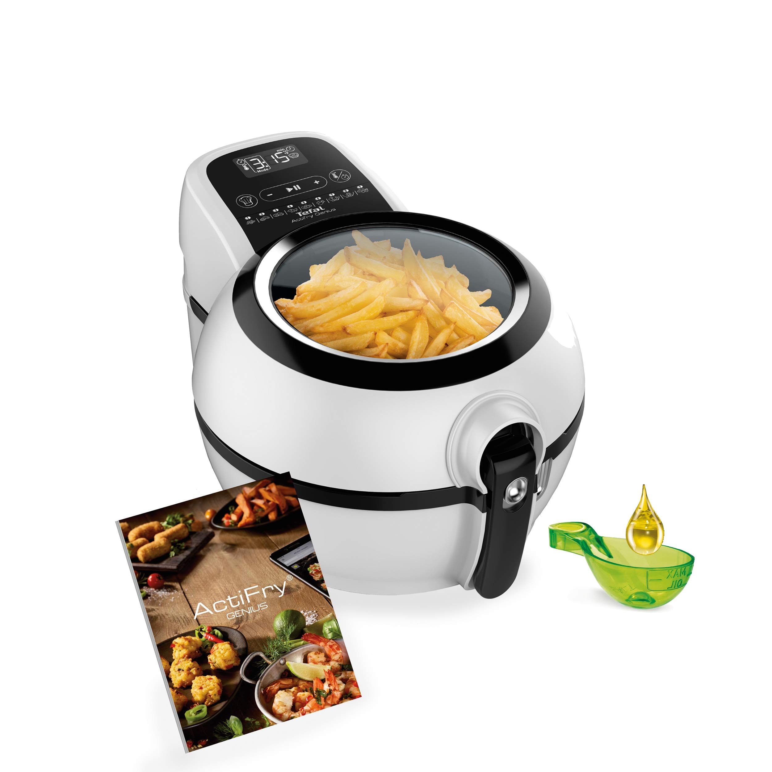 Tefal Actifry Genius XL FZ7600 Hot Air Fryer Stainless Steel 1.2 Litre 1350 W 60 Min Black - Image 1