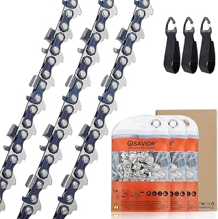Savior Lot de 3 Chaînes de Tronçonneuse pour Guide-chaîne 38 cm - .325" 64 maillons 1,5 mm - Compatible avec Husqvarna, Dolmar et autres - Image 1