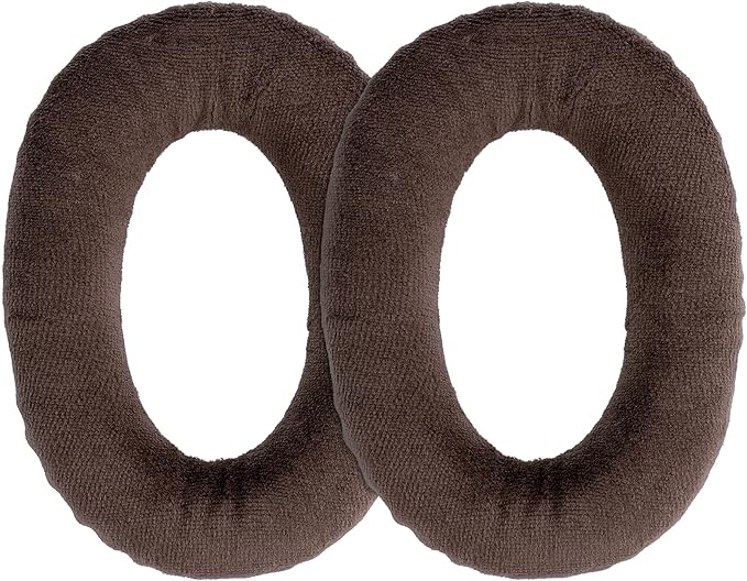 kwmobile 2 x Replacement Ear Pads Compatible with Sennheiser HD 559/569/599 – Velvet Coating Earpads for Headphones – Brown - Image 1