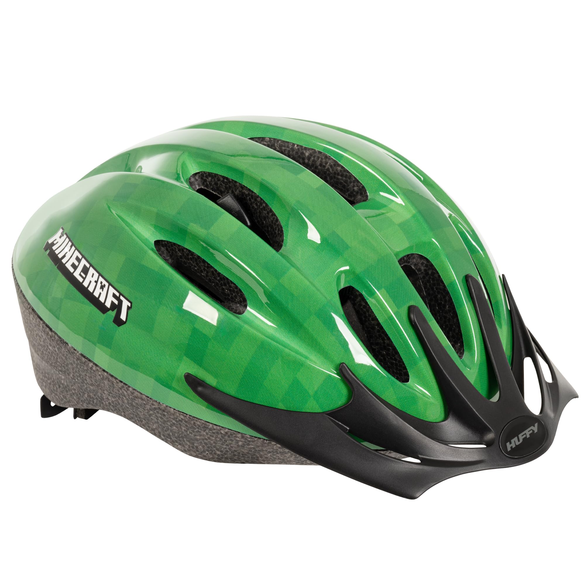 Minecraft Kids Bike Helmet - Official Creeper Design - Adjustable Safety Helmet for Boys and Girls Ages 3 Years and Up - Lightweight Protection for Head Circumference 50-54cm Huffy - Image 1