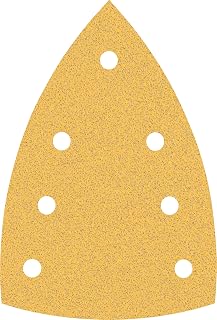 Bosch 10x Feuilles abrasives EXPERT C470 à 7 trous (pour Peinture sur bois, Bois dur, Ø 100x150 mm, Grain 80, Professional Accessoire Ponceuse Multi) - Image 1