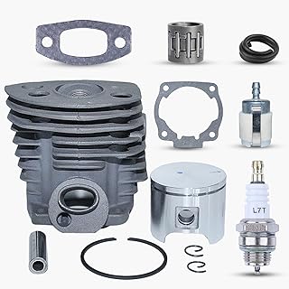 Nikasil Plated Cylinder Piston Bearing Kit for Husqvarna 51 55 Rancher (46mm) Fuel Filter Line Gasket for Chainsaw 503 16 91-71 Chainsaw - Image 1