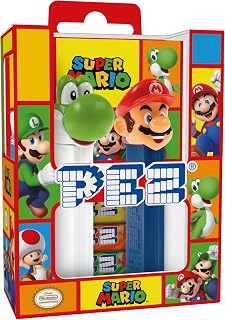 PEZ – Twin pack Licence Nintendo – Combinaison unique de bonbons aux goût fruit et d'un distributeur –Contient 2 distributeurs + 4 recharges de bonbons personnages aléatoires - Image 1