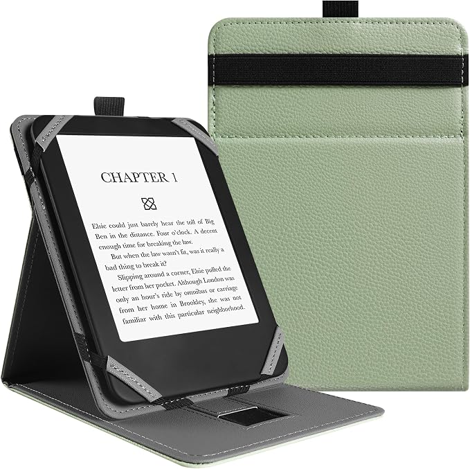 VOVIPO Universal Protective Case for 6" 6.8" 7" eBook Reader with Wrist Strap Compatible with Kobo/Tolino/Pockizonk/Sony/Paperwhite 6/6.8/7" eBook Reader (Matcha) - Image 1