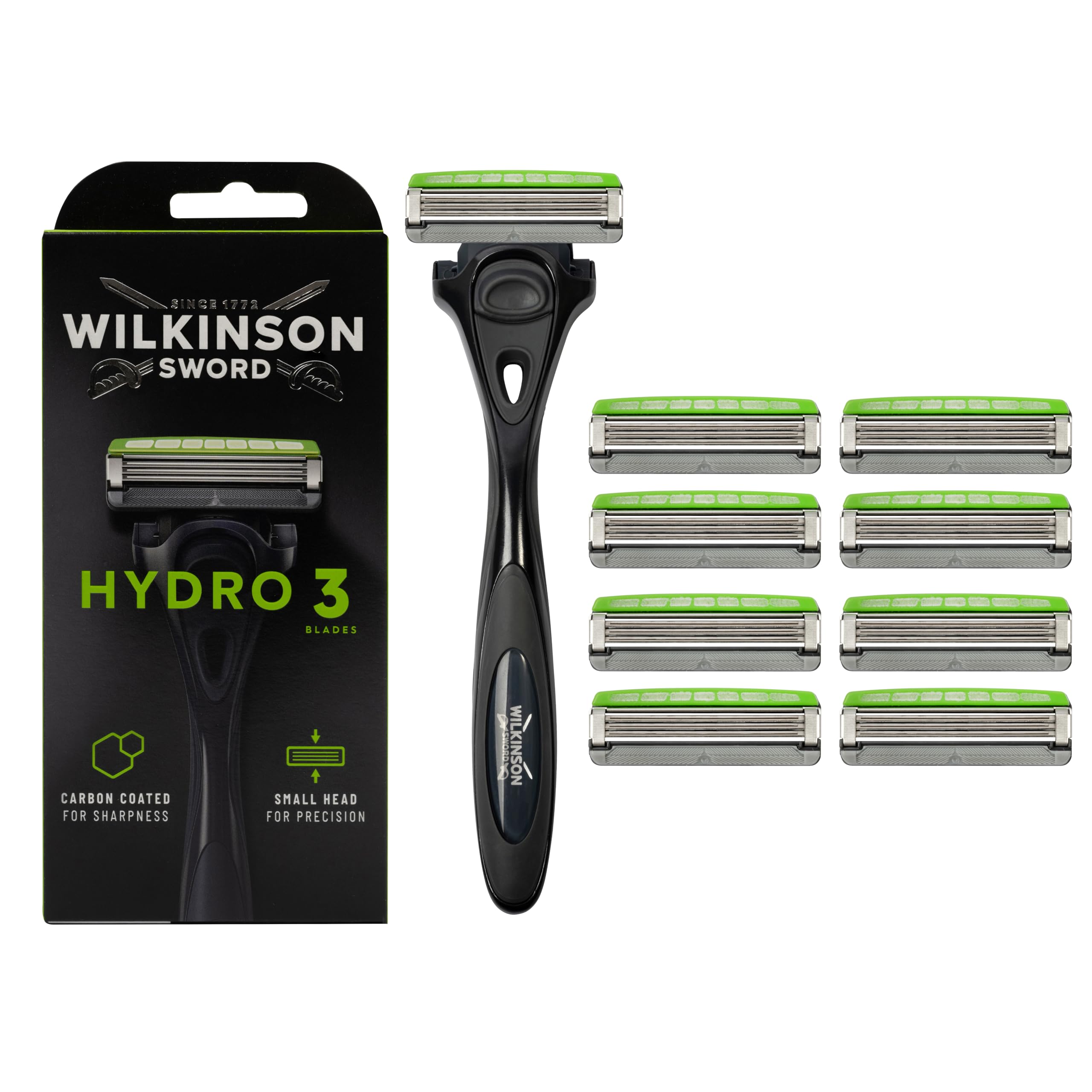 Wilkinson Sword Hydro 3 Skin Protection Value Razor + 8 Replacement Blades - Image 1
