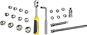 Stanley STMT1-74173 Module 1/2-Inch Socket Wrench, Multi-Colour, Set of 23 Pieces Multi-Coloured - Image 1